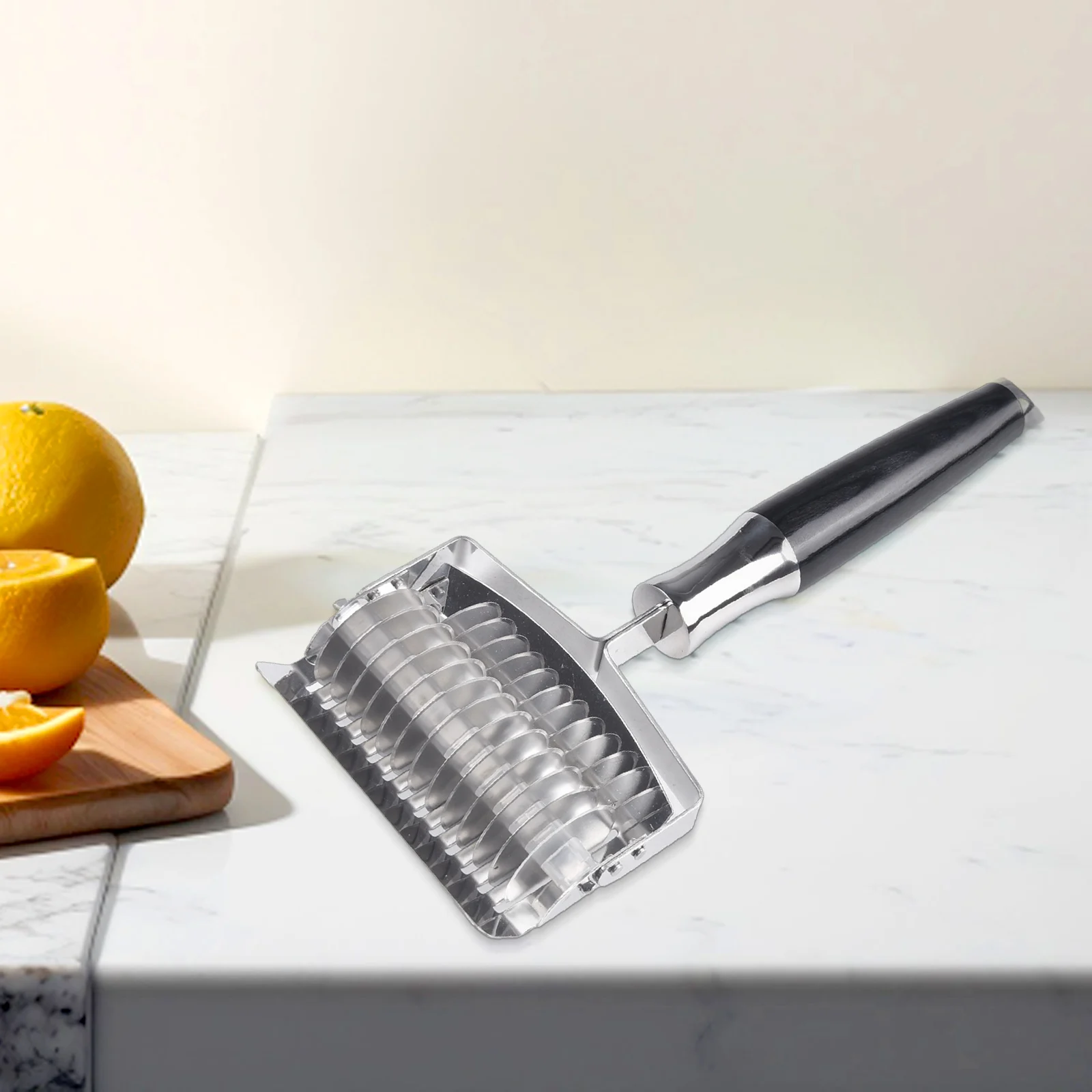 Manual Stainless Steel Noodle Garlic Cut Roller Cutter Dough Cutting Maker Kitchen Tool DIY Multifunctional Kitchenware