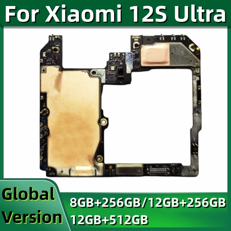 

Mainboard MB for Xiaomi 12S Ultra, 2203121C, 256GB 512GB Global ROM, Motherboard PCB Module, Original Unlocked Main Board