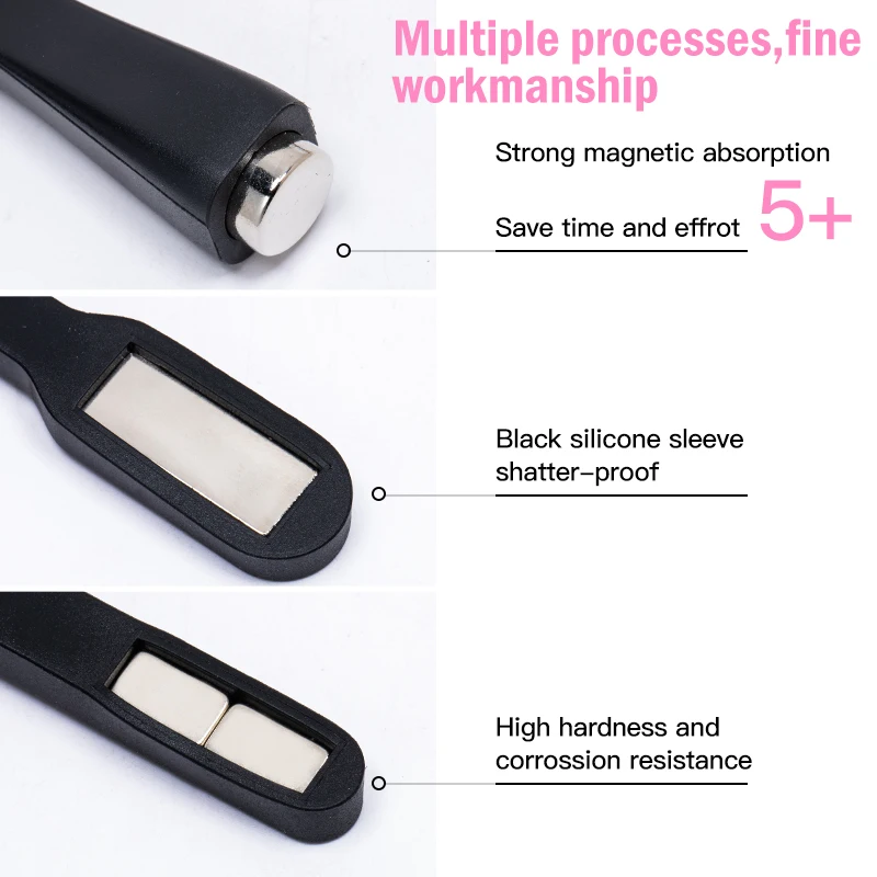 Cat Eye Nail Tool Magnetic Nail Art Tools Magnetic Nail Pen Magnetic Nail Tools Nail Care Tools 6-IN-1 Strong Magnetic Stick For Cat Eye Gel Polish Nail Magnet Tool Magnet Pen Nails Art Design Glitter Effect Manicure Tools