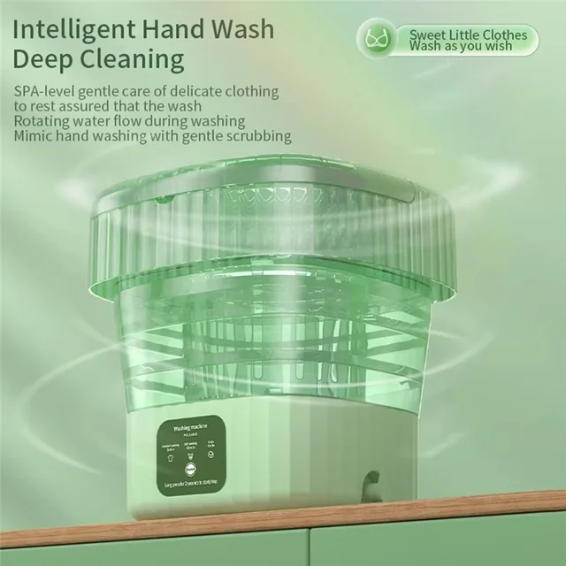 B59B-Compact 8L Washing Machine Ideal Forstudents Clothes Portable & Efficient EU Plug 2