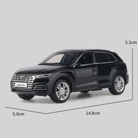 1/32 Audi Q5 SUV Sport Toy Car Model JKM Diecast Metal Vehicle Miniature Collection Sound & Light Free Wheels Collection Boys 2