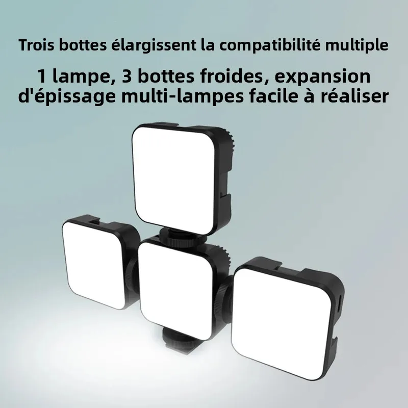 Lampe LED Rechargeable pour GoPro/DSLR - 49 perles, 3W, 3 niveaux