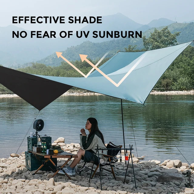 Flexailgear Kemping Napellenző Vízálló Napsütéses Tengerparti Menedékhely Tarp Lombkorona Napfény Menedék Ponyvás Képernyő - Image 4