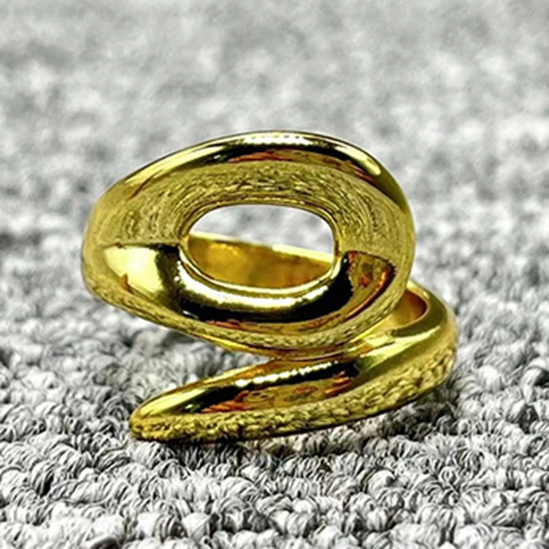 

Best Sellers2022 New Fit Fashion Plated 925 Silver 14k Gold Charm Silver Ring Niche Jewelry Gift