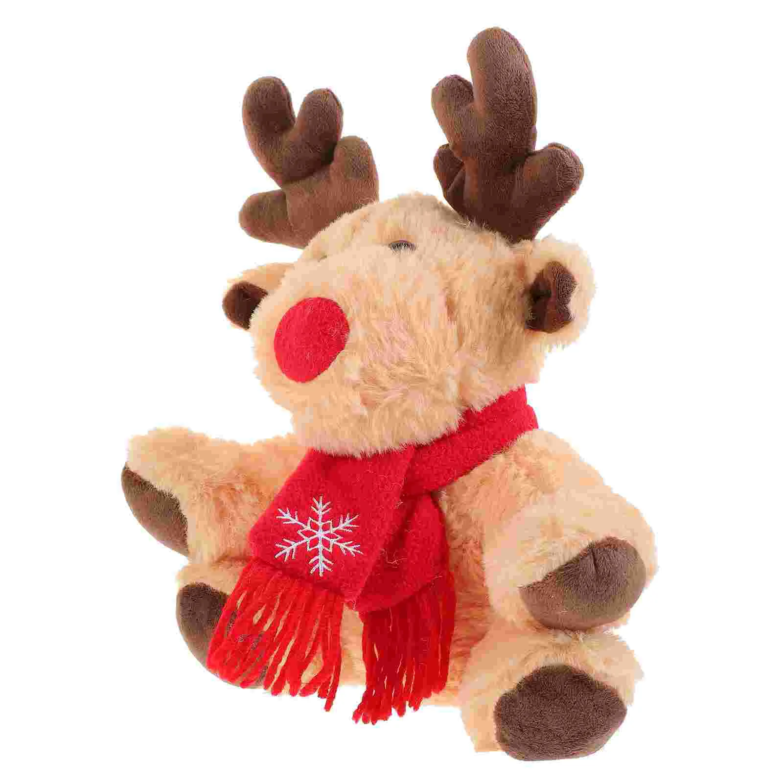 

Christmas Plush Reindeer Stuffed Animal Sitting Small Animal Elk Plush Deer Baby Boys Girls Winter Home Car