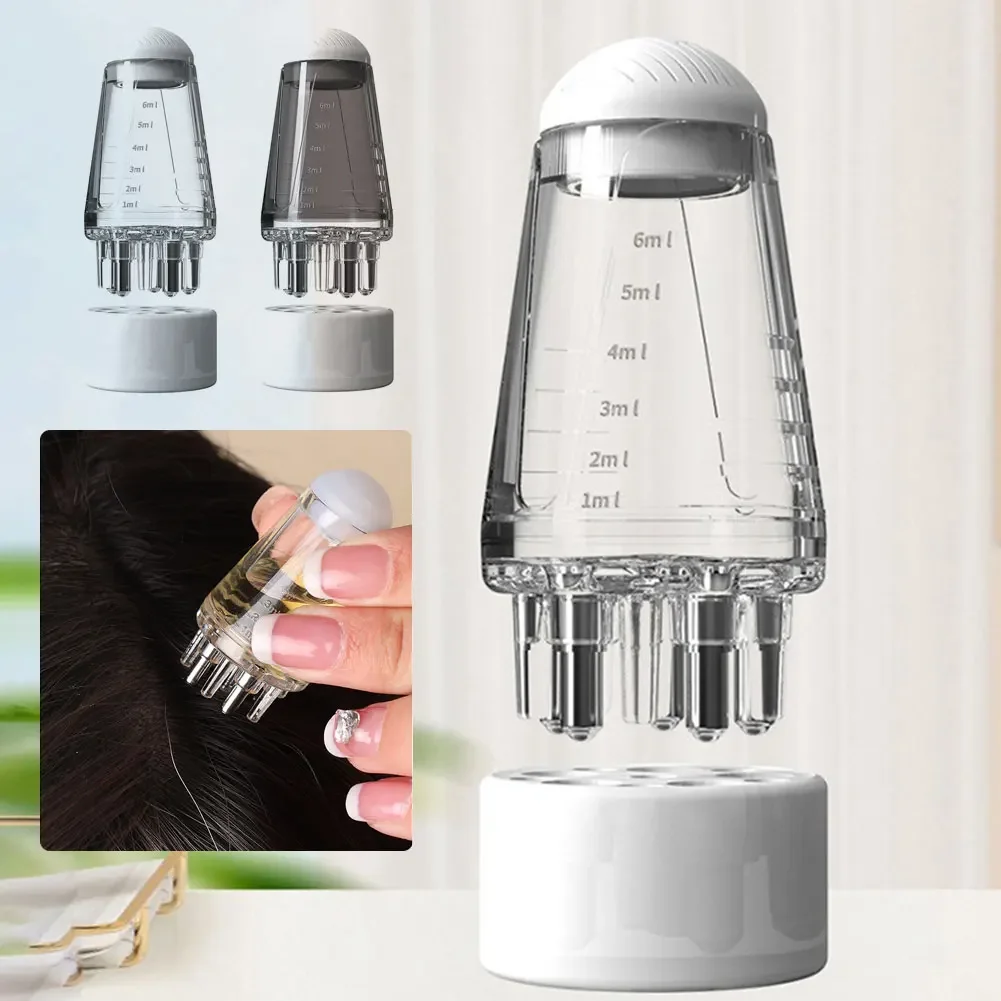 Applicatore Per Cuoio Capelluto Minoxidil 6Ml Essence Hair Growth Fluid Ball Massage Head Drug Delivery Striscio Pettine Guida Liquido