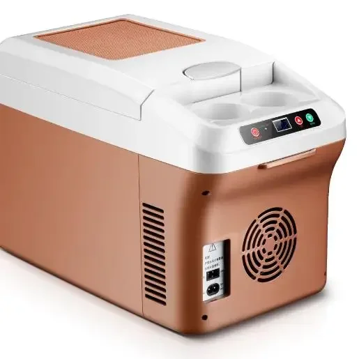 베스트셀러 가정용 AC220V 차량용 DC12V 12L 차량 냉장고 차량/가정 겸용 455X245X295mm 디지털 디스플레이 온도 조절 가능 모델