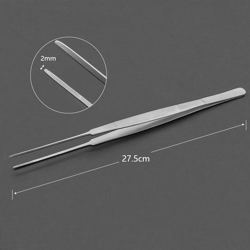 

Medical forceps, stainless steel toothed non slip surgical clips, straight end extended dressing forceps, tissue forceps
