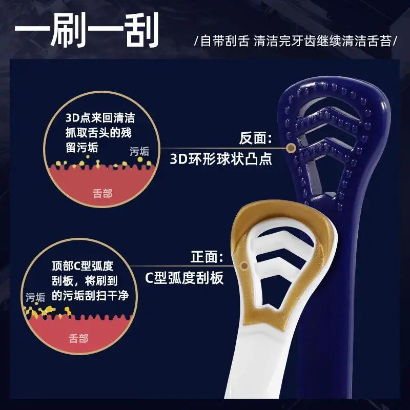 가벼운 고급형 부드러운 칫솔, 성인용 가정용 와이드 헤드 칫솔, 성인 커플 칫솔, 혀 코팅 브러쉬 2-in-1