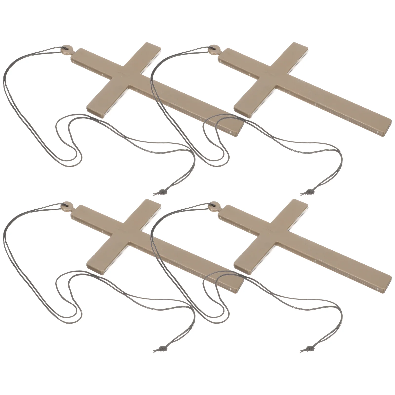 

4 Pcs Nun Costume For Women Priest Crucifix Pendant Nun Accessories for Women Costume Necklace Large Decor Clothing Decorate