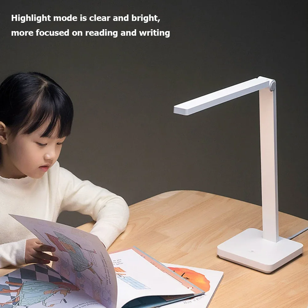 Xiaomi Mijia Table Lamp Lite Touch Switch No Strobe Eye Protection Dimmable LED Desk Reading Light US Plug Shiftable Light