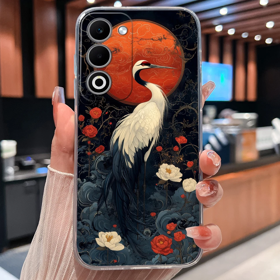 Lovely Animal Cartoon Soft TPU Transparent Silicone Bumper Phone Case