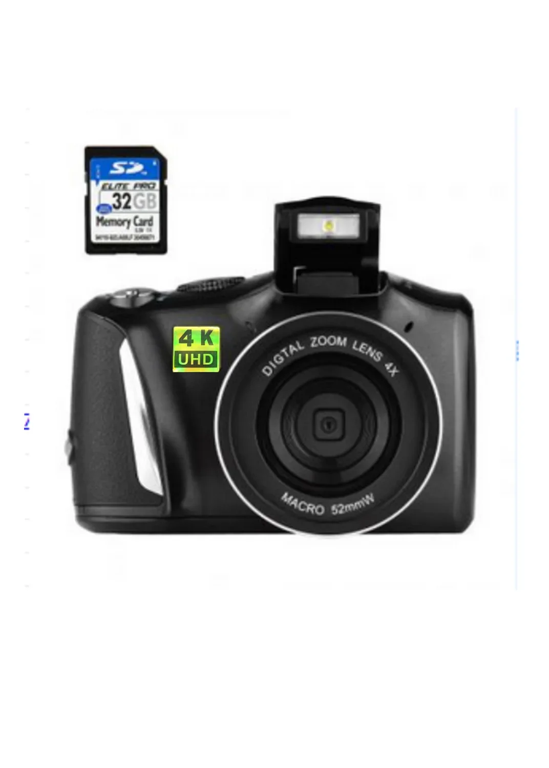 48MP 4K Full HD Digital Camera for Beginners 3-Inch with High Resolution for Audio & Video Accessories