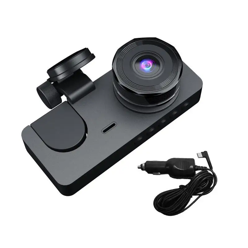Car Driving Recorder Night Vision 1080P Driving Recorder Blac Auto Accessories Loop Recording Car Cam Front And Rear dash cam