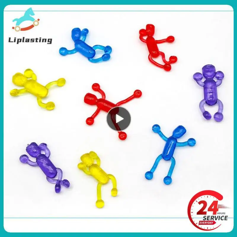 

Funny Toys 4*3cm Flexible Endless Fun Durability Not Easy To Break Stress Relief Toys Ventilation Toys Plastic Wall Crawler Toy