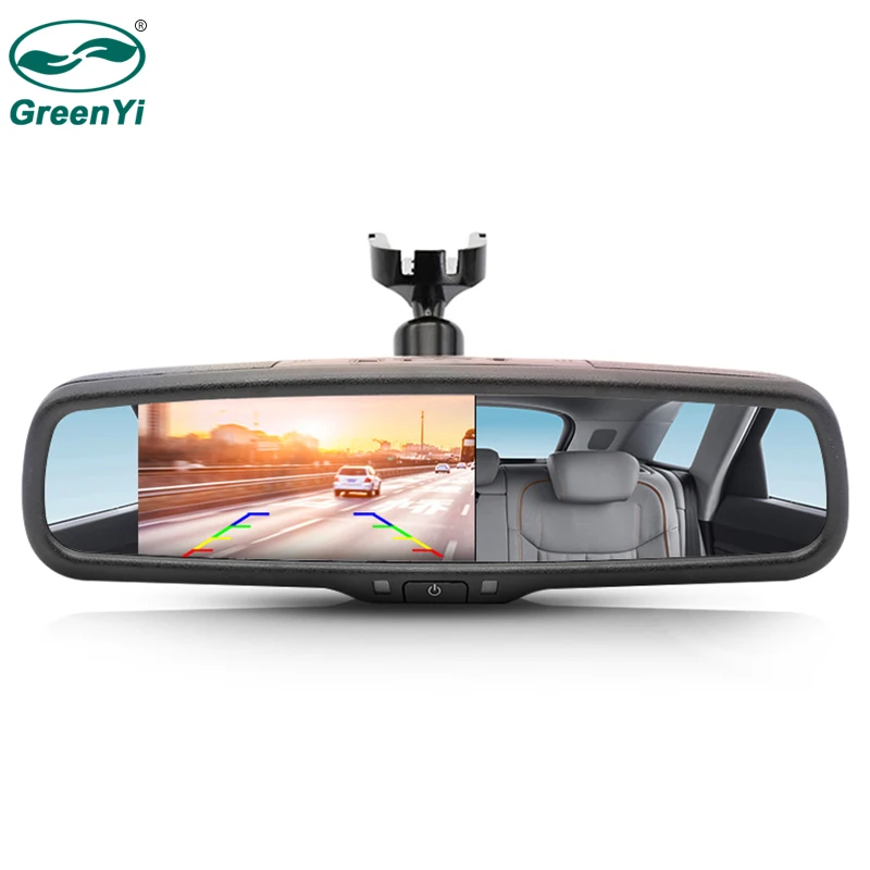 4.3 Inch TFT LCD Car Windscreen Rear View Mirror Monitor Mounting Bracket Monitor 2CH Video Input For Parking Assistance monitor display car parking monitor car monitor bracket
