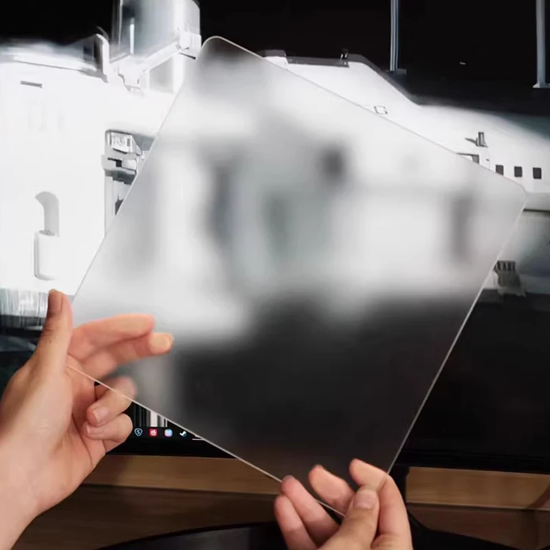 Clear Tempered Glass Gaming Mouse Pad - XXL Transparent Surface for Optimal Performance