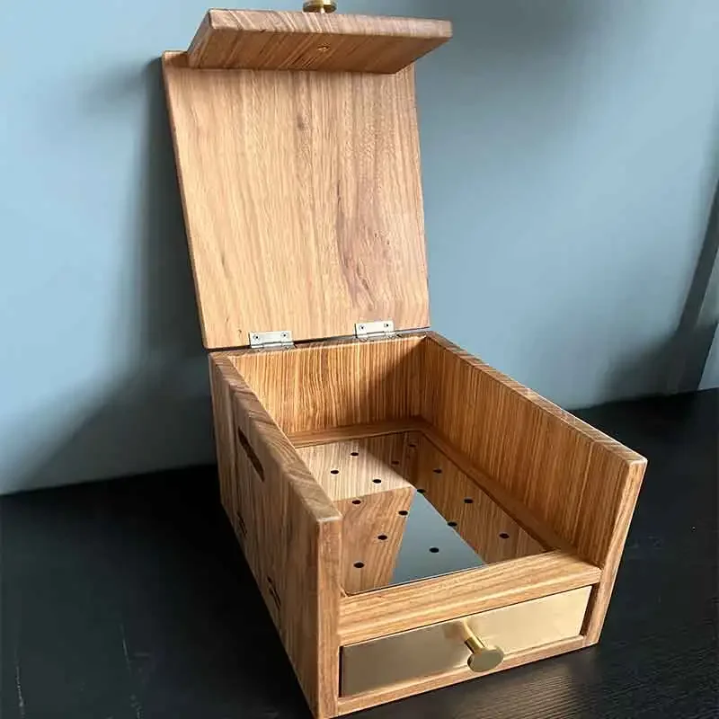 

Pearl Restaurant Steakhouse Dinner Steak Plate Beef Chop Heat up Smoked Wooden Box Ritual Feeling Internet Red Tableware