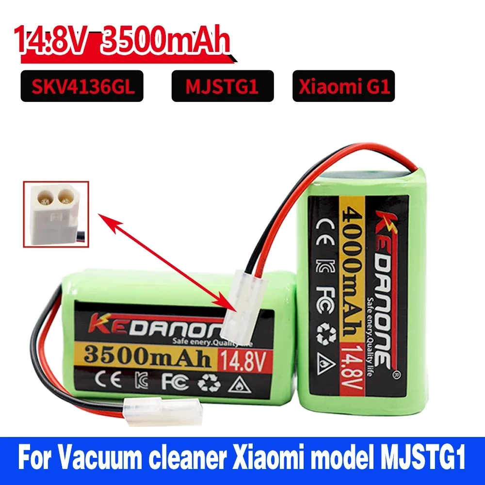 Batteria Ricaricabile 14.8V 3500Mah 18650 Per Xiaomi Mi Robot Vacuum-Mop Essential (Mjstg1) Robot Vacuum 14.4V Xiaomi G1 Batteria