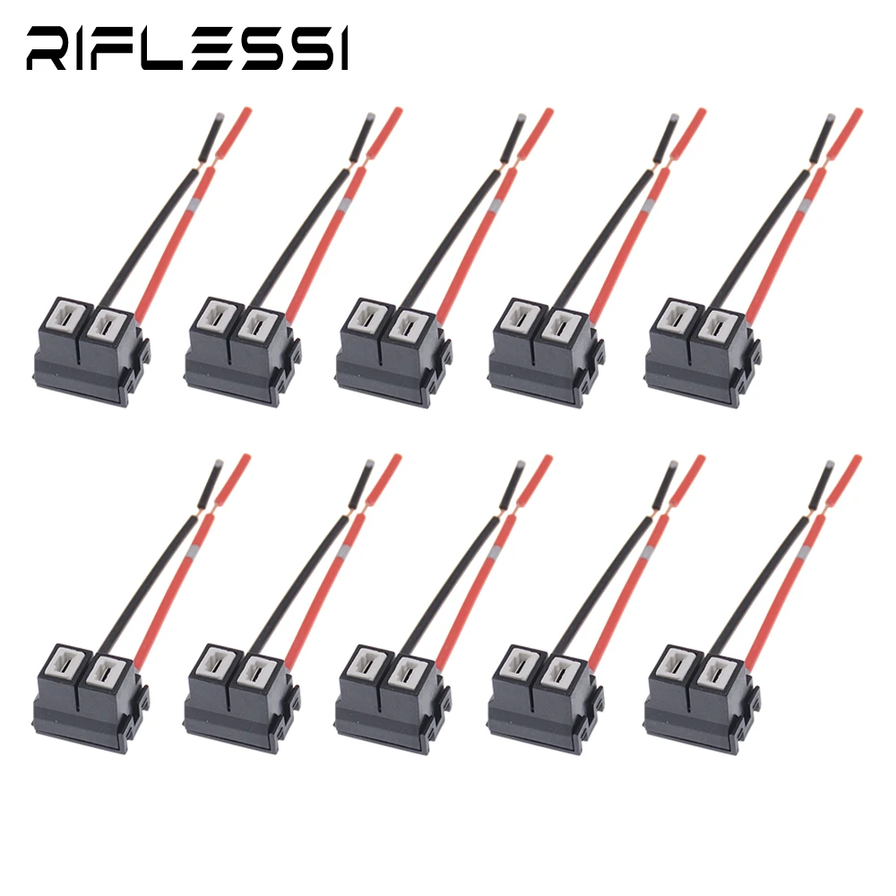 

10 x 2Pin H7 Ceramic Connector Wiring Harness Car Halogen Bulb Socket Power Adapter Plug Wires
