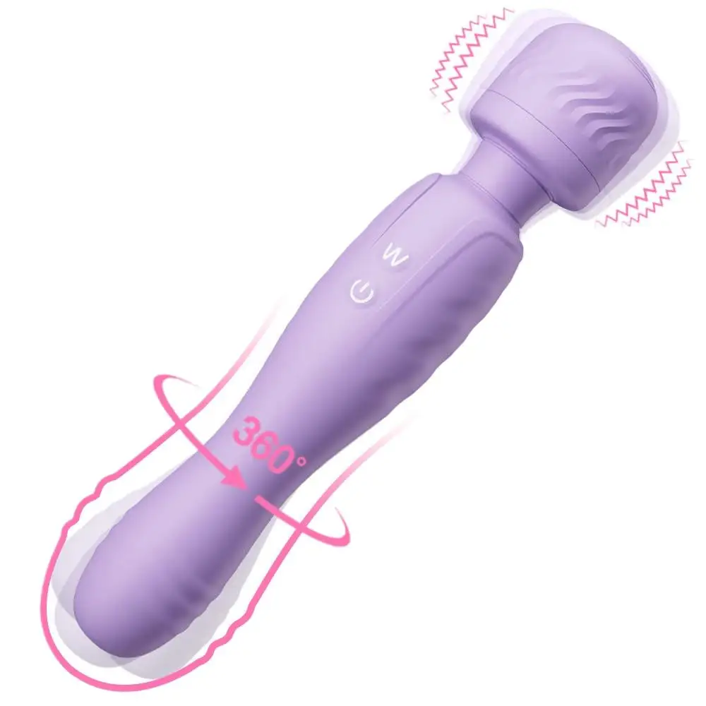 

OrchGaffey Double-Ended Vibrator Wand, Personal Wand Massager with 12 Vibrating and Swing Quiet G-Spot Vibrators with Clit Stim