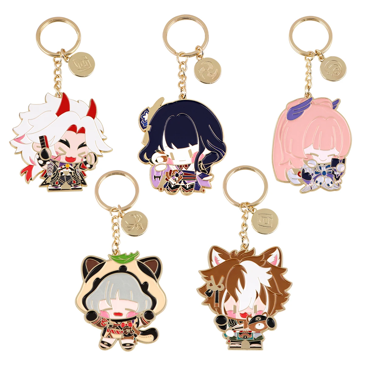 Anime Genshin Impact Keychain Genshin Impact Keychain Metal Cute