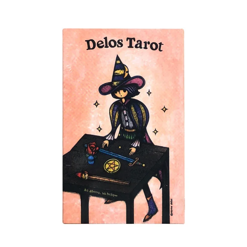 

High Quality Delos Tarot Board Game Cards Oracle Party Divination Poker Gift Checkerboard Full English Deck With PDF Guidebook