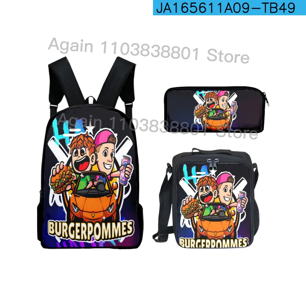 icrimax Merch  3pcs/Set School bag, lunch bag, pencil case school bags for girls school bags for boys men's children's backpack 6