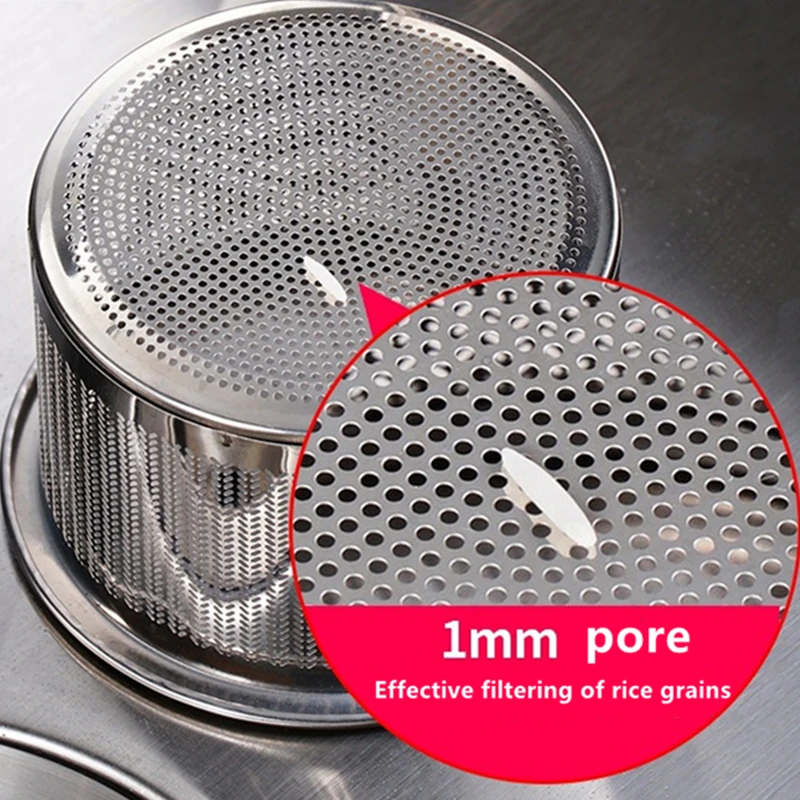 Kitchen Sink Drain Filter Stainless Steel Sewer Mesh Sink Strainer Bathroom Wash basin Waste Screen Hole Filter Trap