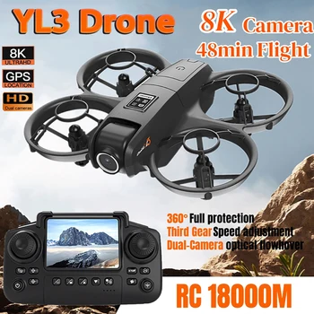 Drone YT3 8K 5G GPS Professionale per Fotografia Aerea HD, Aeromobile Telecomandato con Doppia Fotocamera HD, Quadricottero Giocattolo 2026 NUOVO