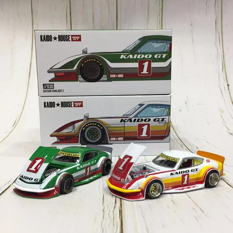 

Коллекция открытой капота Datsun Fairlady Z GT V1 из сплава, модель MINI GT + KAIDOU 1:64