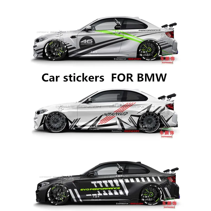 Car stickers personality creative sports film FOR BMW 3 4 5 Series M2 M3 M4  M5 body sports custom vinyl car flower accessories