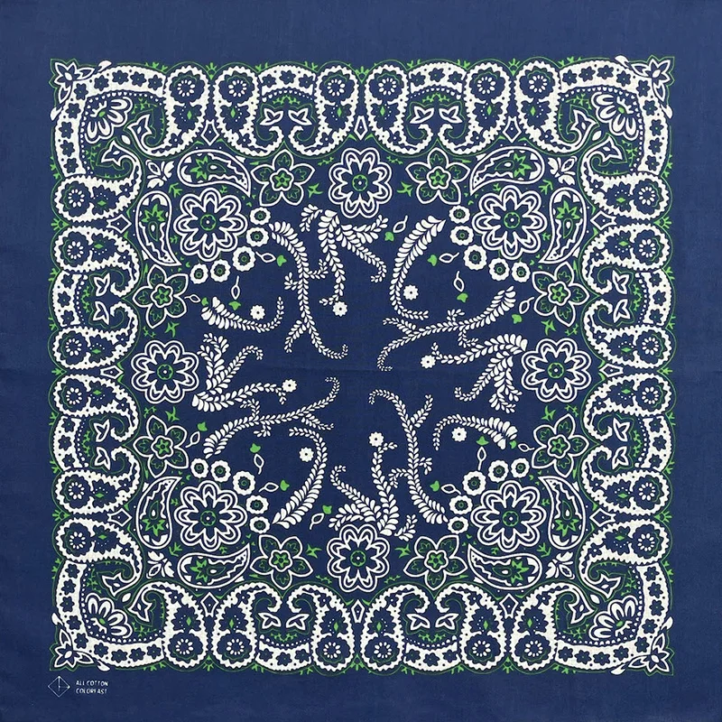 Cycling Bandana Headscarf Cotton Multifunctional Bandana New Design High Quality Hip Hop Amoeba Cashew Cotton Square Bandana Scarf Headband Black Paisley Gifts For Men/Boys/Girls