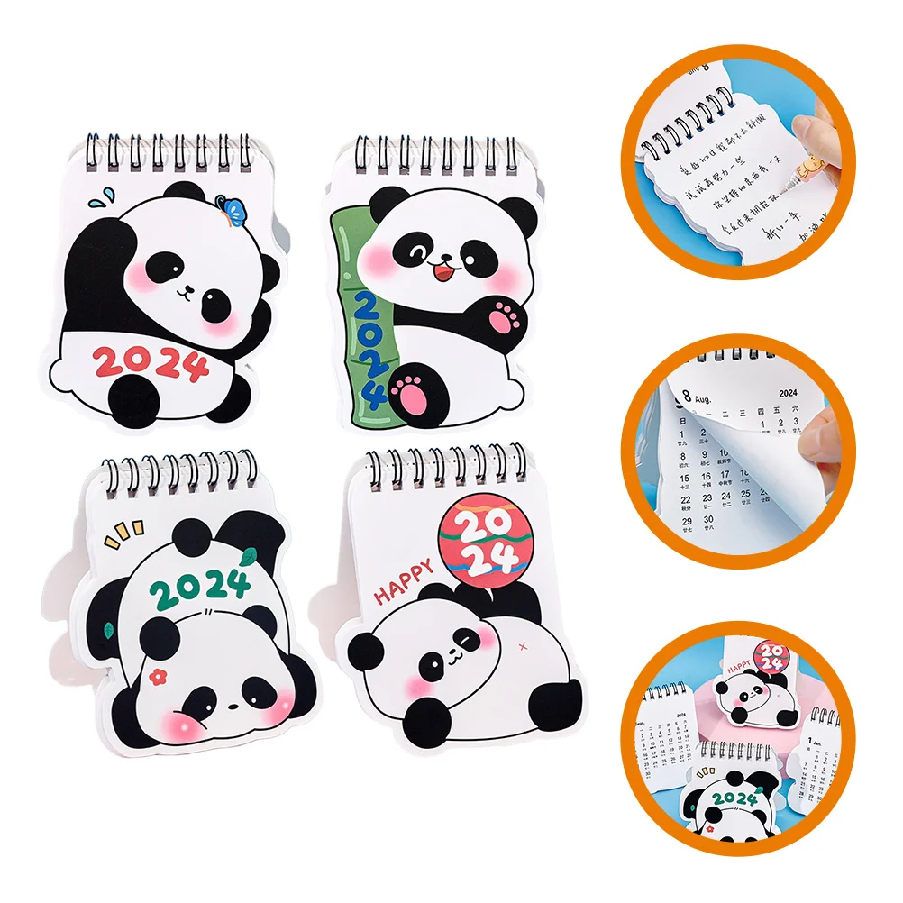 

Small Desk Calendar Mini Calendars Pocket Calendar Cute Panda Spiral Office Table Party Gift
