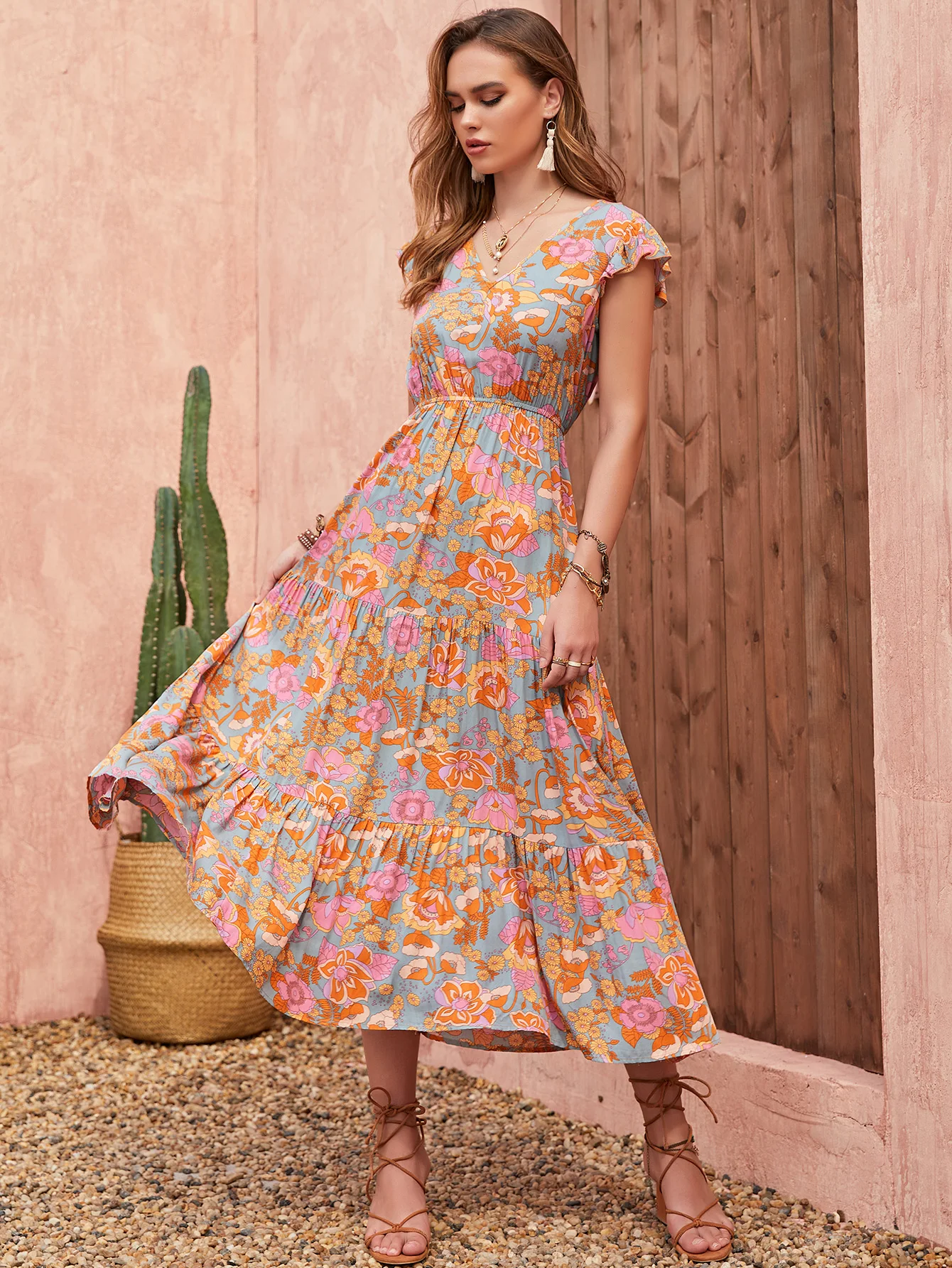 Floral Print Casual Dress main image 1