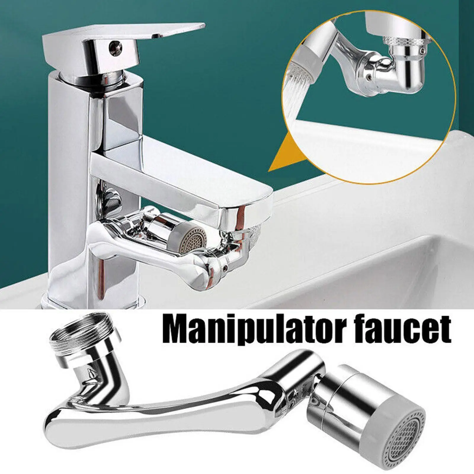 Universal 1080° Rotating Faucet Aerator Extender Plastic Splash Filter