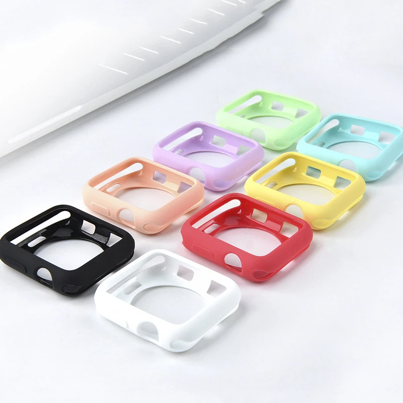 Case for Apple Watch Series 8 7 6 Soft Silicone Cover case Bumper Protector Shell for iWatch SE 6 5 3 38MM 49MM 42MM 44MM 45MM_voghion.com