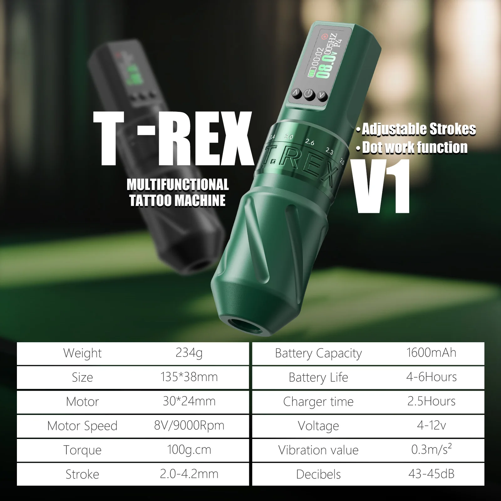 その他 T Rex Ninja Rs Tattoo machine T-rex Ninja Rs Portable Wireless Tattoo Machine Pen Battery