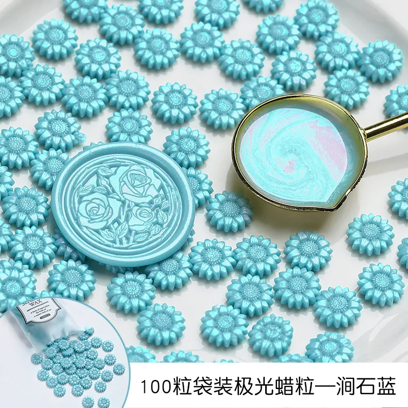 Aurora Sunflower Wax Beads - DIY Sealing for Envelopes & Invitations (100 Pieces)