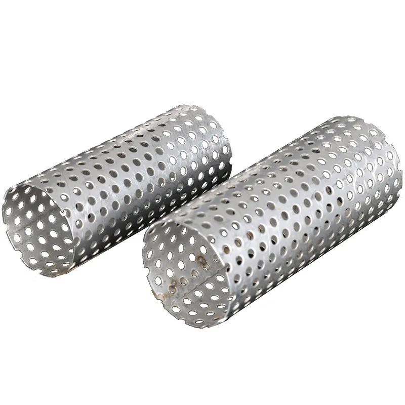 2PCS FreeShip SS304 stainless steel metal Y filter mesh pipes cylinder with holes pattern water food grade