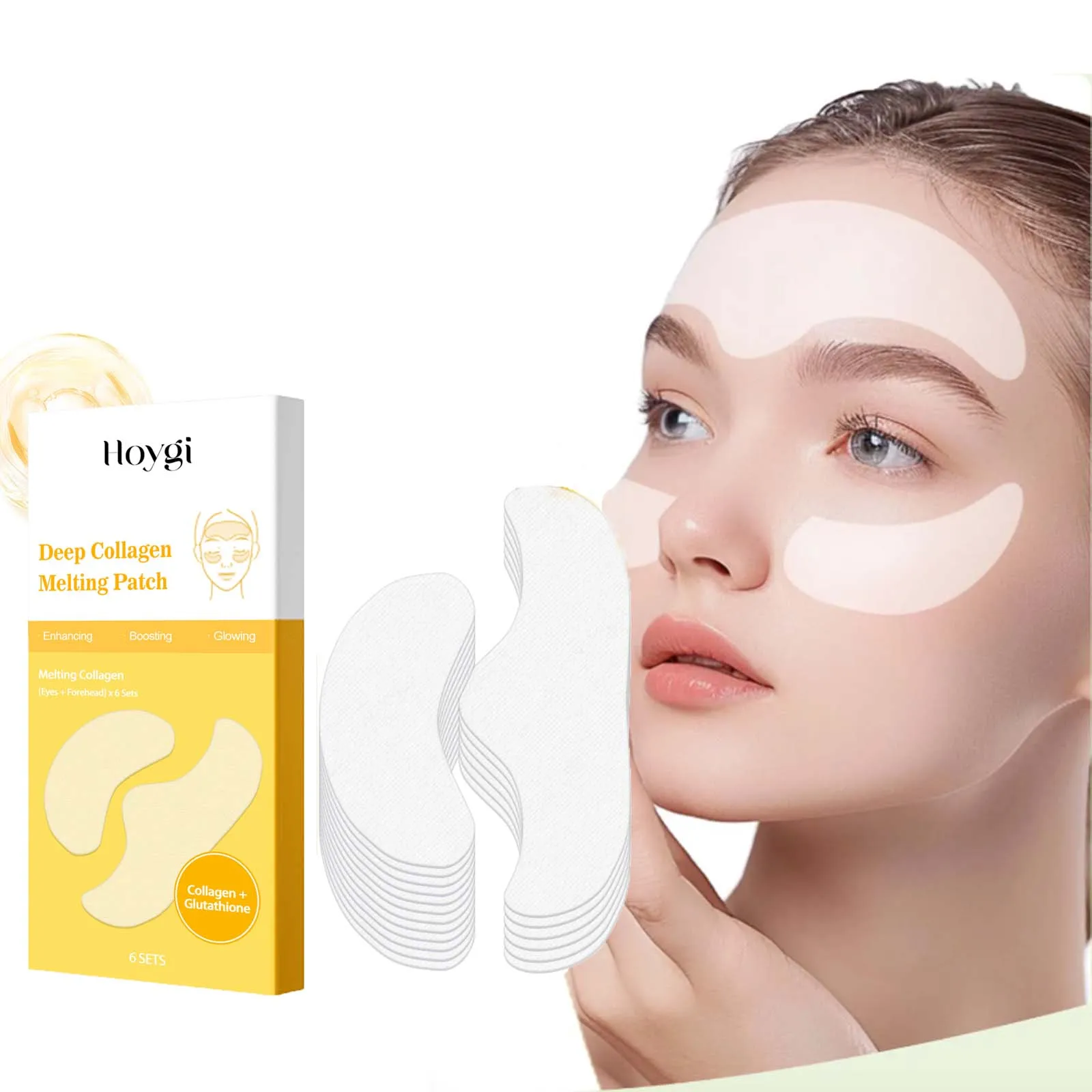Collagen Protein Soluble Patches For Forehead And Eye Firming_voghion.com