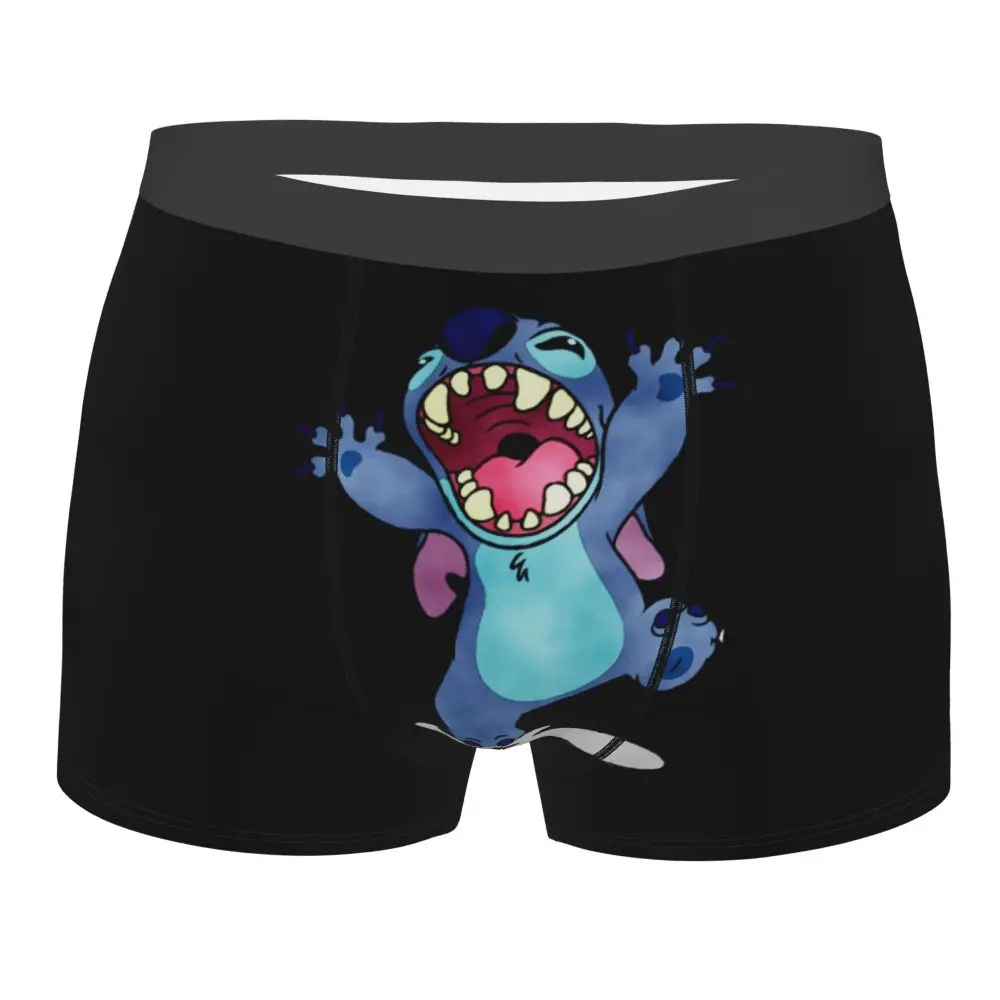 Custom Stitch Lion Cute Boxers Shorts Men's Disney Movie Briefs Underwear Fashion Underpants
