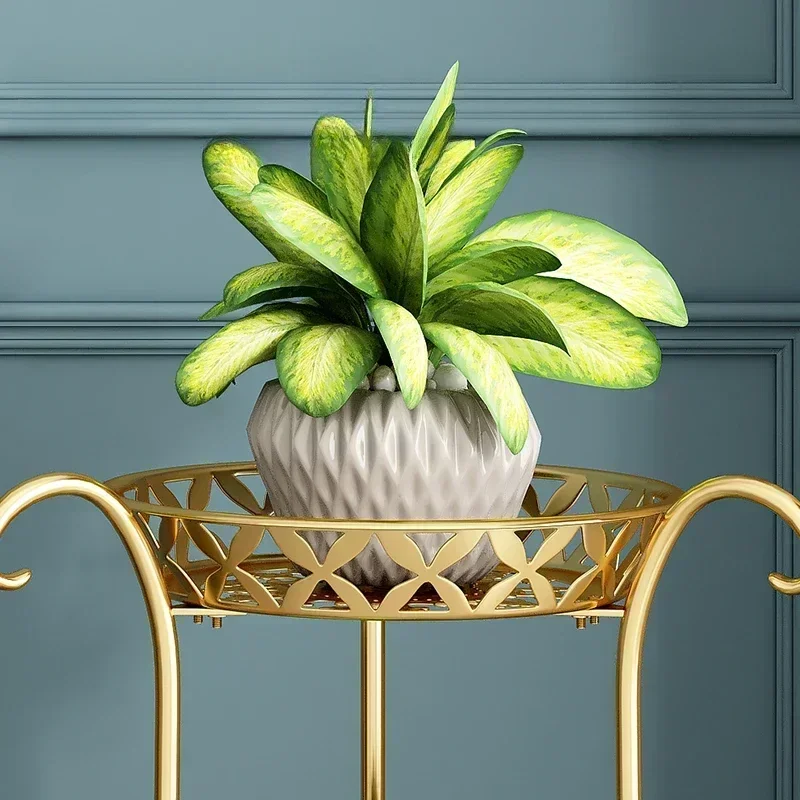 Multilayers Green Pineapple Storage Shelf Iron Hollowed-out Flower Rack Scene Versatile Garden Stand Indoor