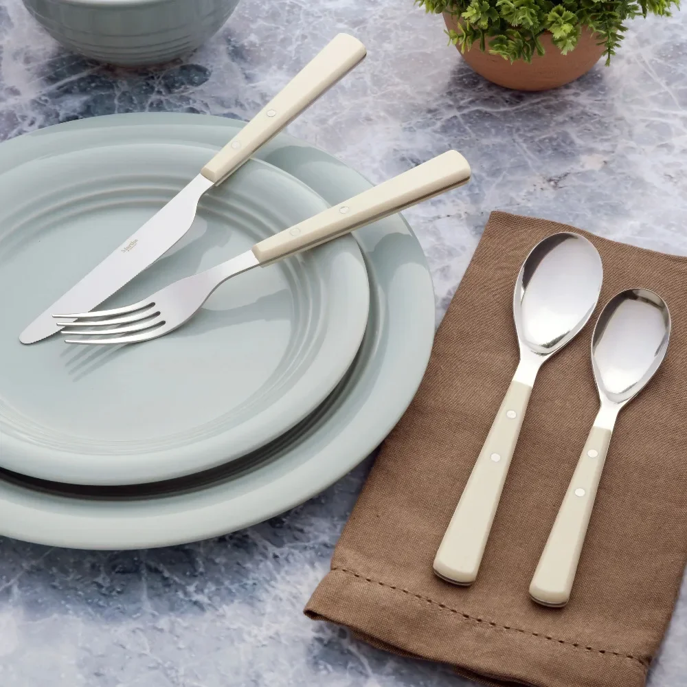 

Everyday Steffi Burg 16-Piece Linen Stainless Steel Flatware Set