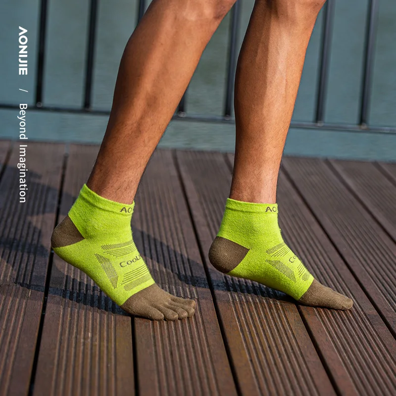 3 Pairs/Set Unisex Upgraded Athletic Running Quarter Socks Five Toe Socks Marathon Toesocks For Race Tranning running socks