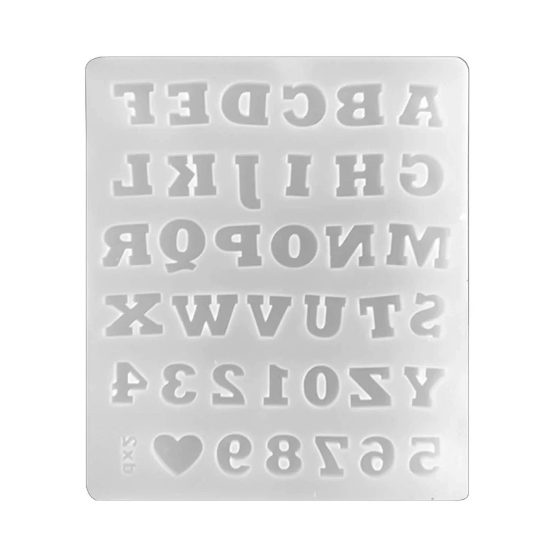 

Epoxy Resin Mold 26 English Alphabets Letter 0-9 Number Casting Tool Soft Silicone Mould DIY Jewelry Crafts Making Tool