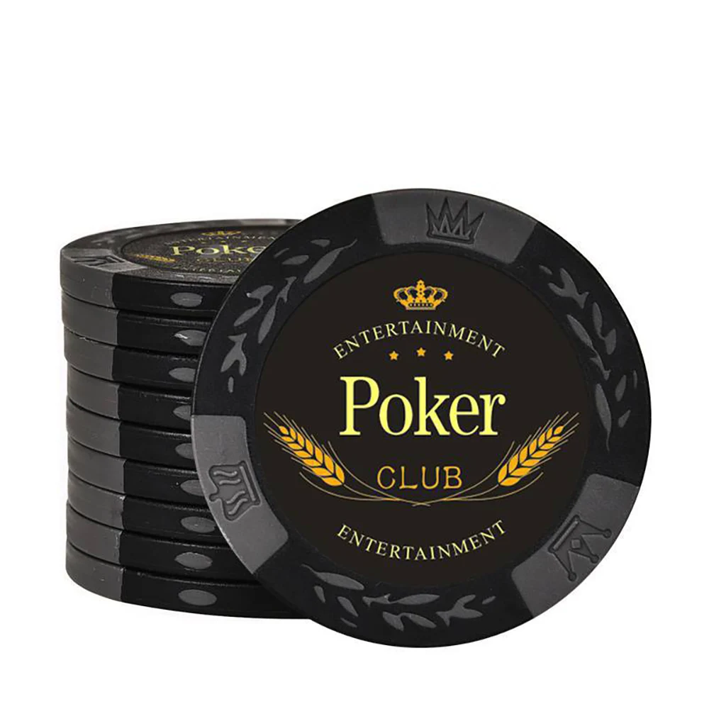 10PCS Poker Chips Reward Coins Blank Poker Chips Texas Hold\'em Poker Entertainment Chips Game Coins