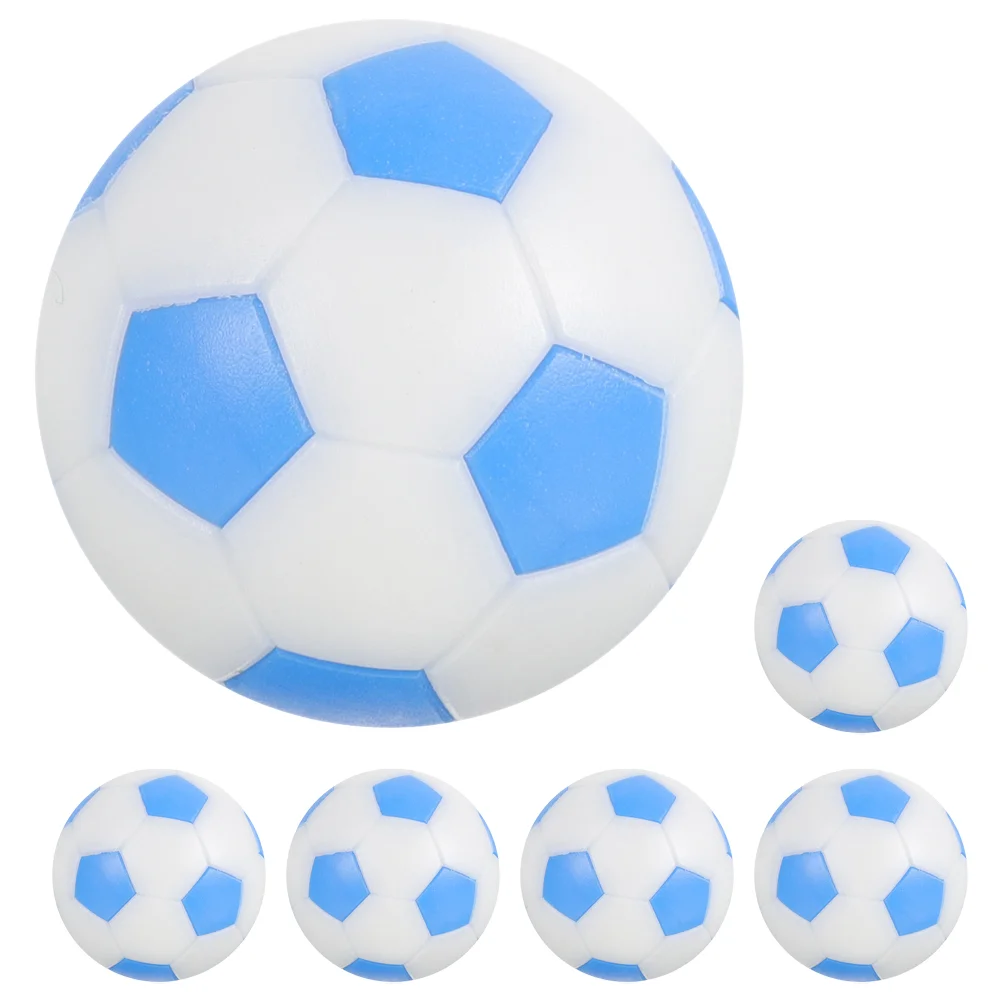 

6 Pcs Mini Football Table Footballs Desk Foosball Replacements Plastic Soccer Game