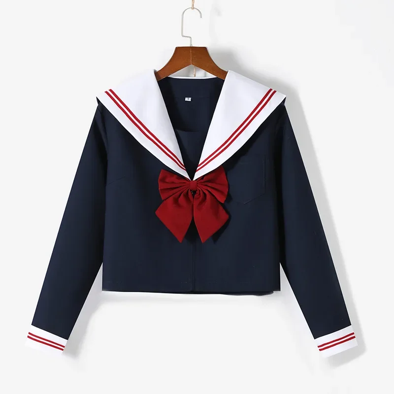 Japanese School Uniform Japanese Schoolgirl Skirt School Uniform Dress Cosplay Costume Japan Anime Girl Lady Lolita Japanese Schoolgirls Sailor Top Tie Pleated Skirt Outfit Women