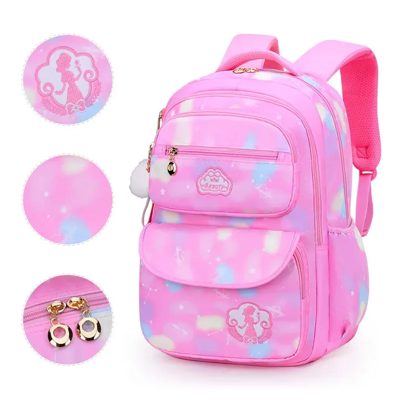 Girl Children Backpack School Bag Back Pack Pink For Kid Child Teenage Schoolbag Primary Kawaii Cute Waterproof Little Class Kit